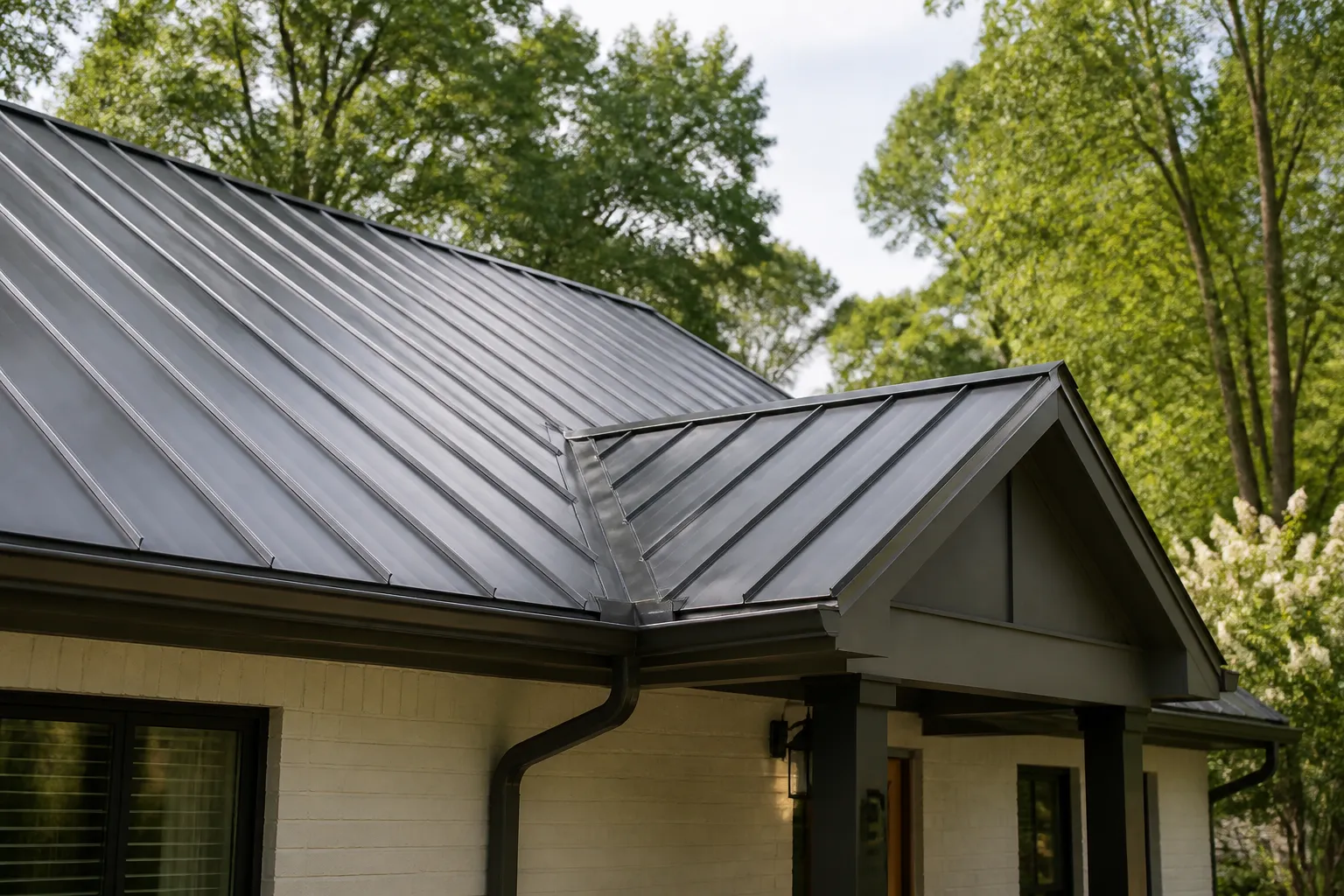 Standing-seam metal roof panels
