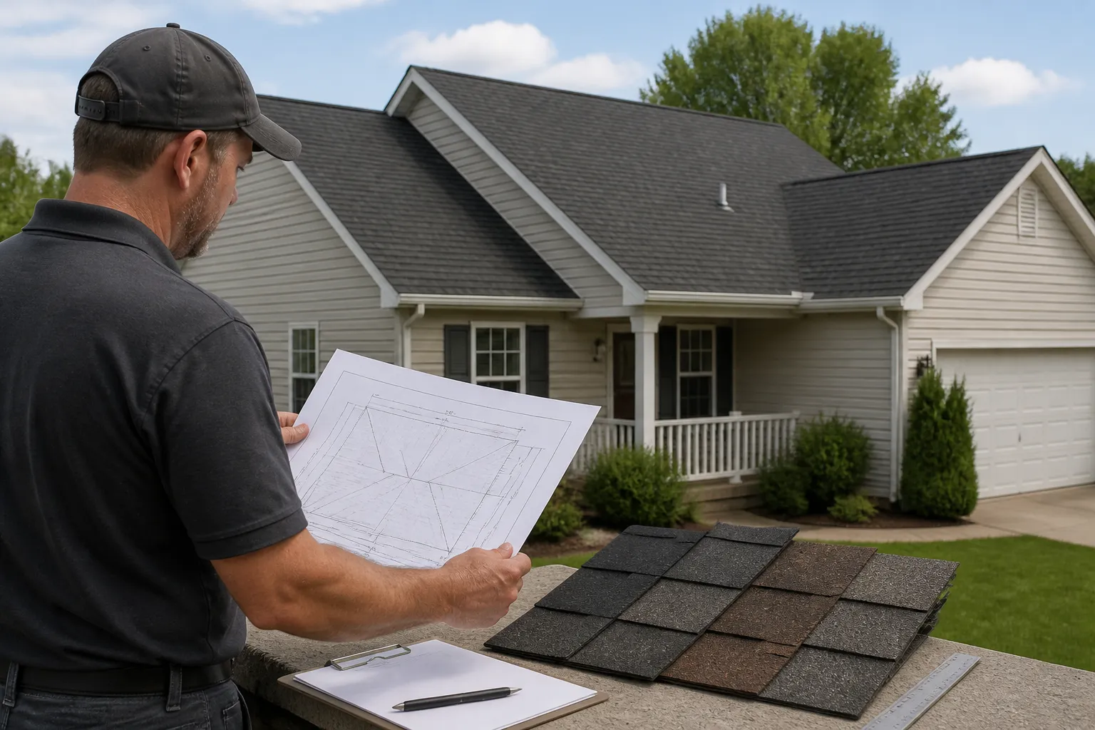 Roof replacement scope and material planning