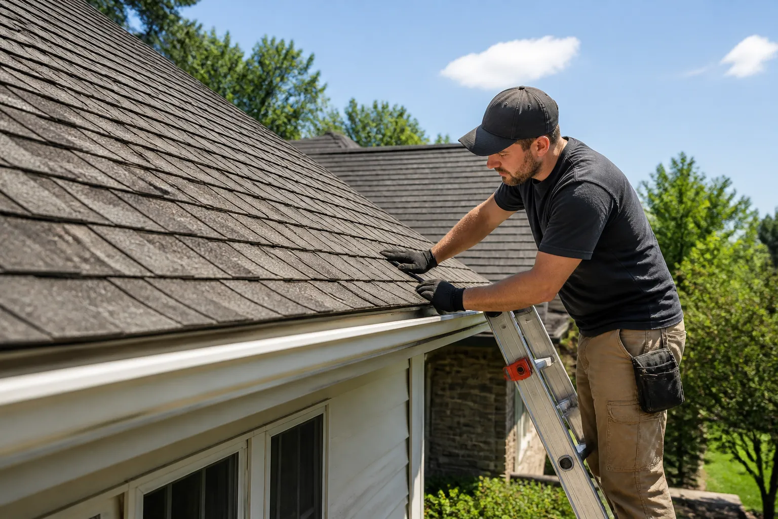 Illustrative residential roof inspection; not a completed project in Stuttgart, Arkansas.